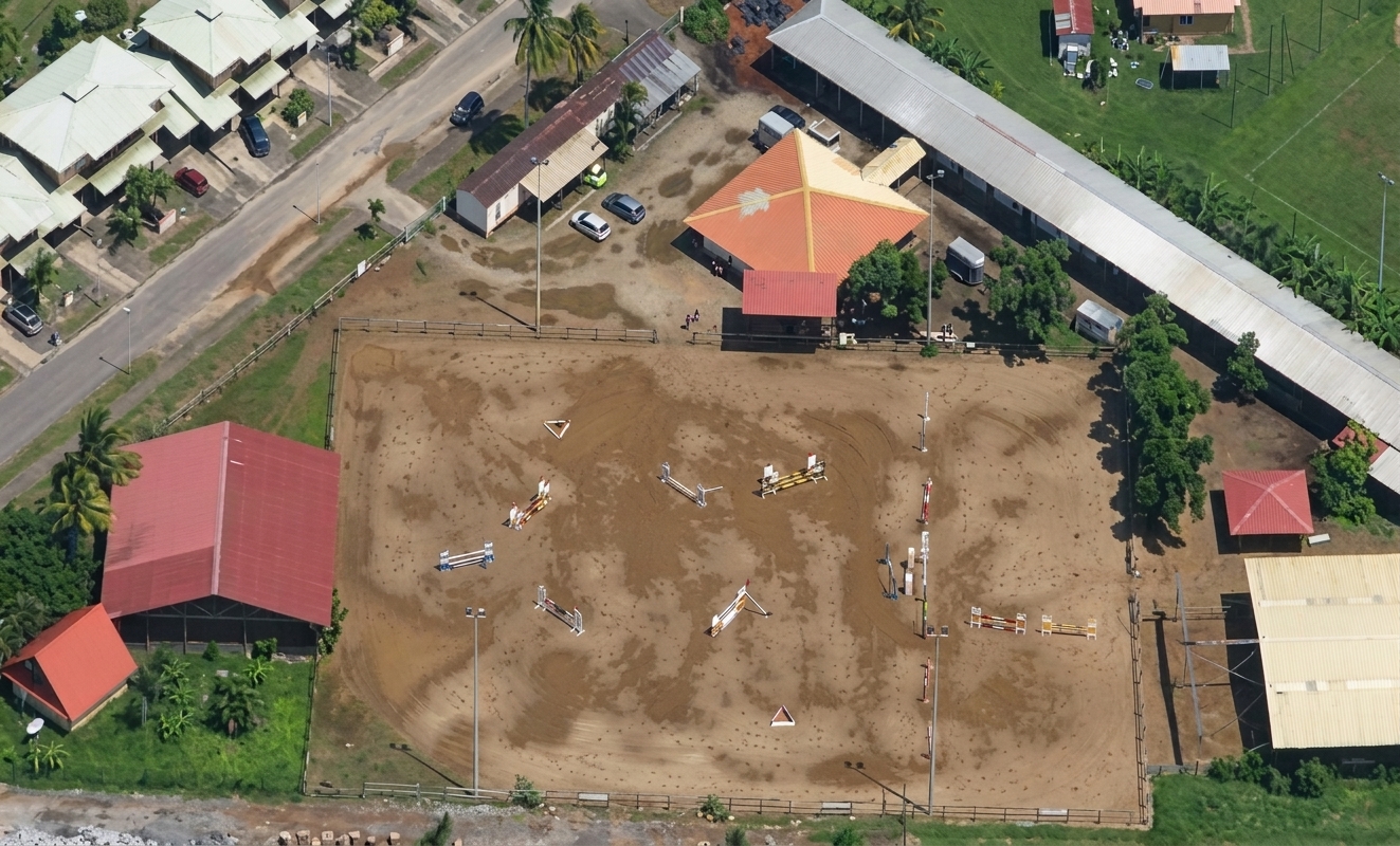 Vue aérienne du Club Hippique de Kourou